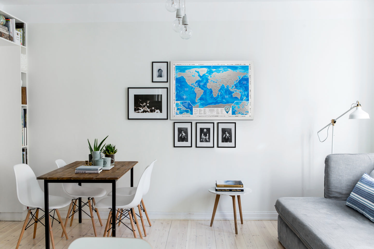 Carte du monde à gratter en argent (88 x 62 cm)